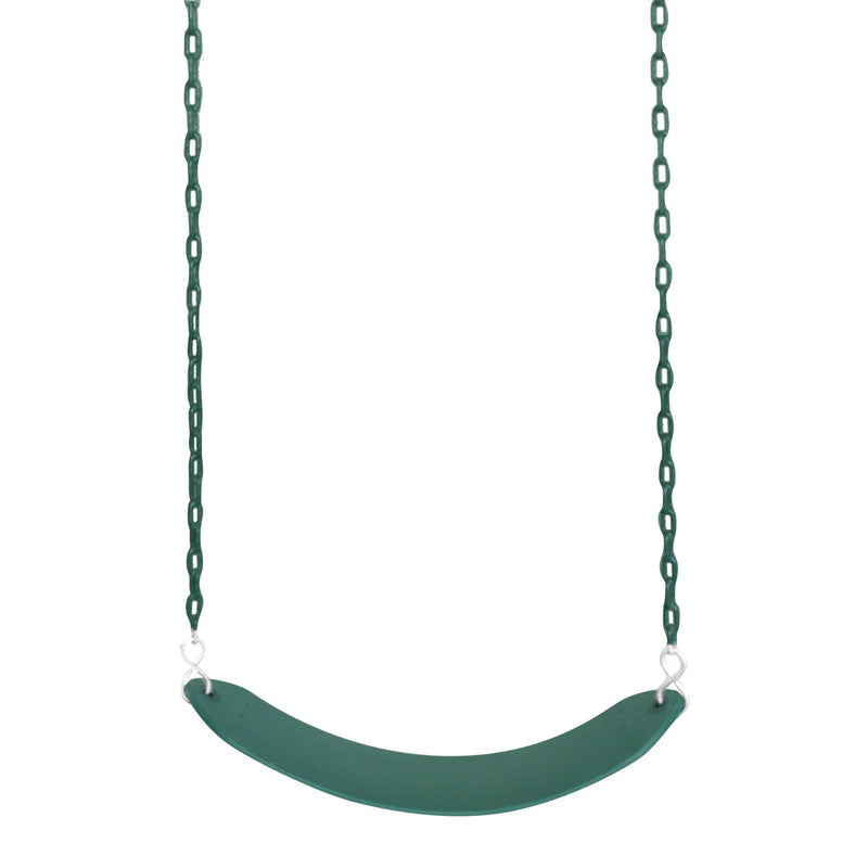 Kids Play Tower with Metal Swing Set + Green Slide