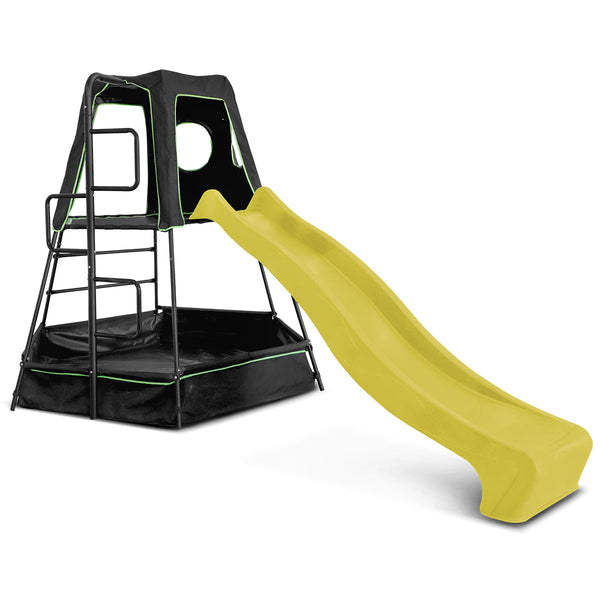 Kids Multi-zone Play Tower + Yellow Slide