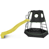 Kids Multi-zone Play Tower + Yellow Slide