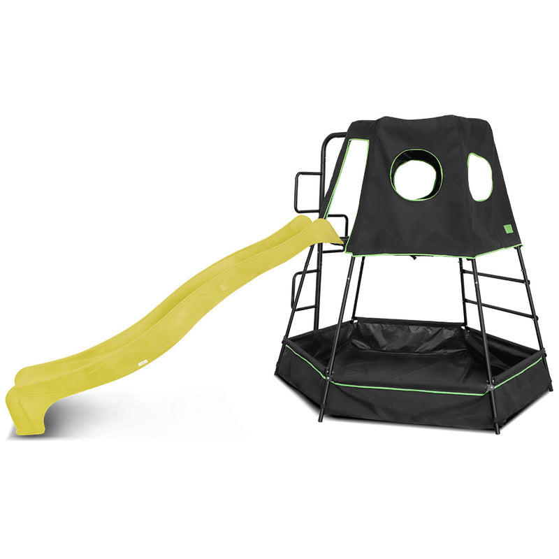 Kids Multi-zone Play Tower + Yellow Slide