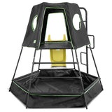 Kids Multi-zone Play Tower + Yellow Slide