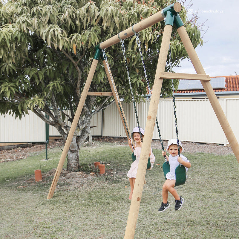 Kids Double Belt Amber Swing Set
