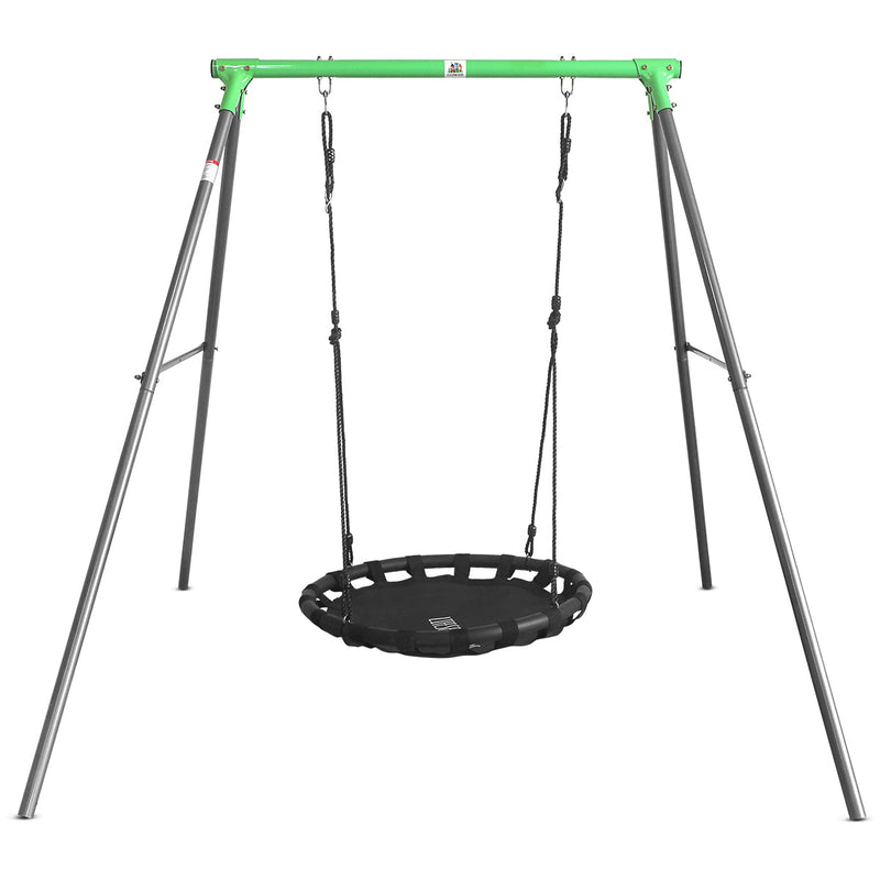 Kids Galvanised Metal Web Swing Set