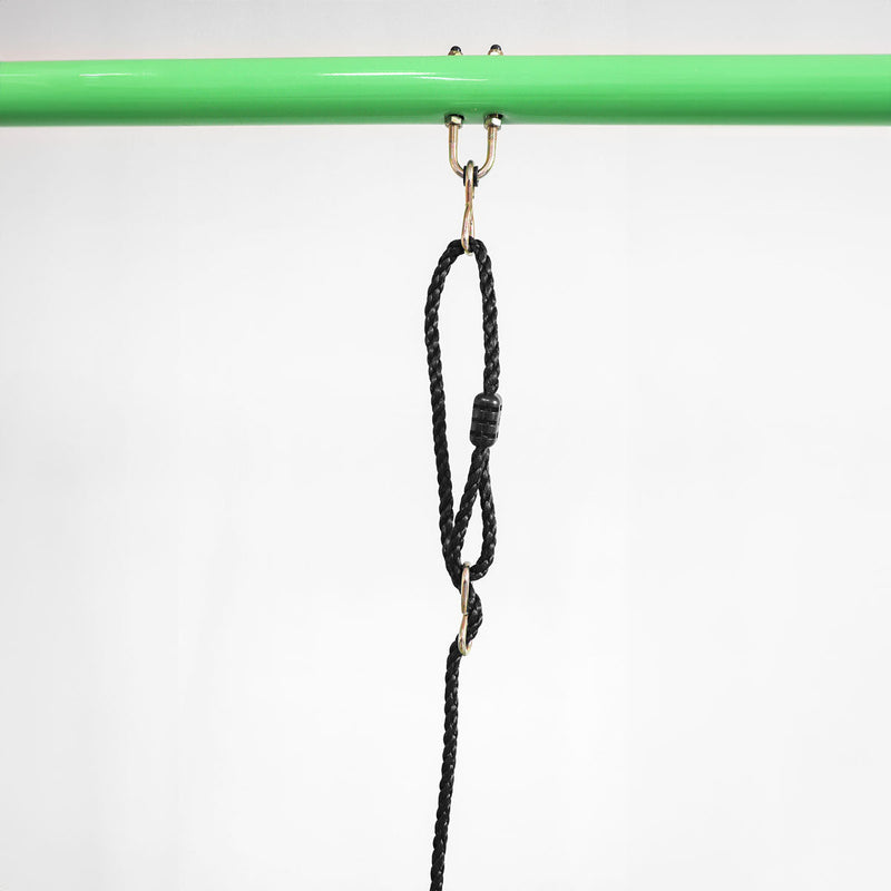 Kids Metal Web Swing Set + Slippery Slide