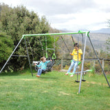 Kids 4 Station Swing Set + Slippery Slide