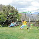 Kids 4 Station Swing Set + Slippery Slide