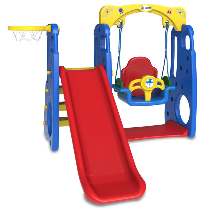 Kids Ruby 4-in-1 Slide & Swing Set