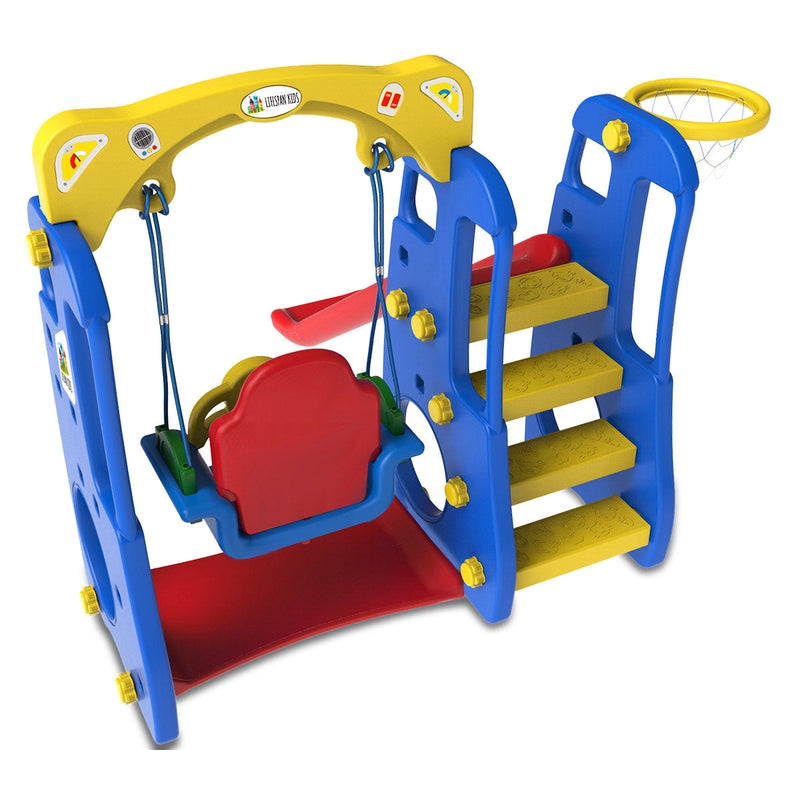 Kids Ruby 4-in-1 Slide & Swing Set