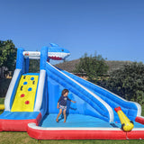 Inflatable Kids Sharky Slide & Splash Inflatable