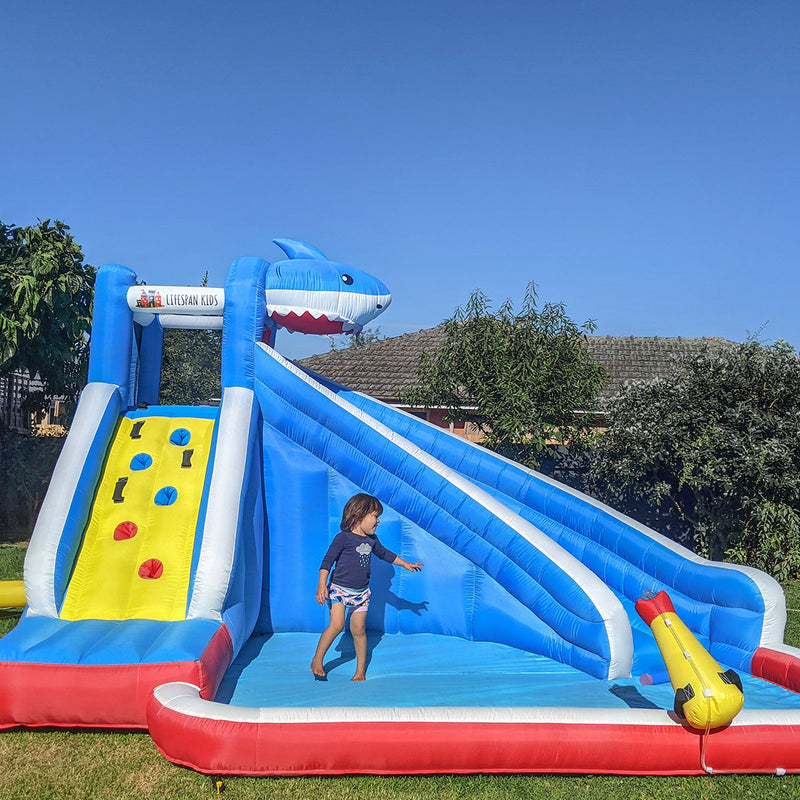 Inflatable Kids Sharky Slide & Splash Inflatable