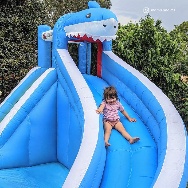 Inflatable Kids Sharky Slide & Splash Inflatable