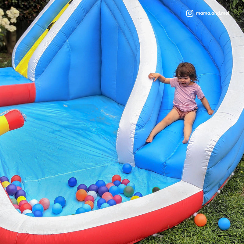 Inflatable Kids Sharky Slide & Splash Inflatable