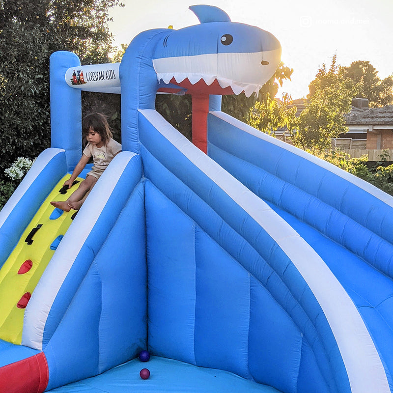 Inflatable Kids Sharky Slide & Splash Inflatable