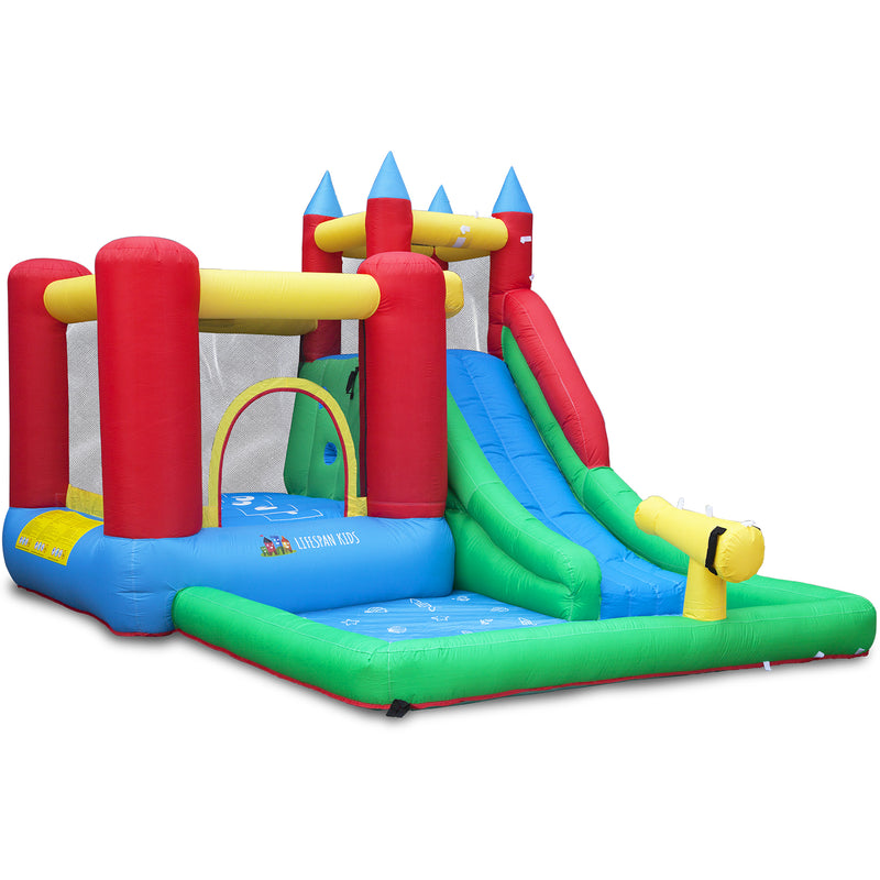 Kids Double Slide & Splash Inflatable Play Centre