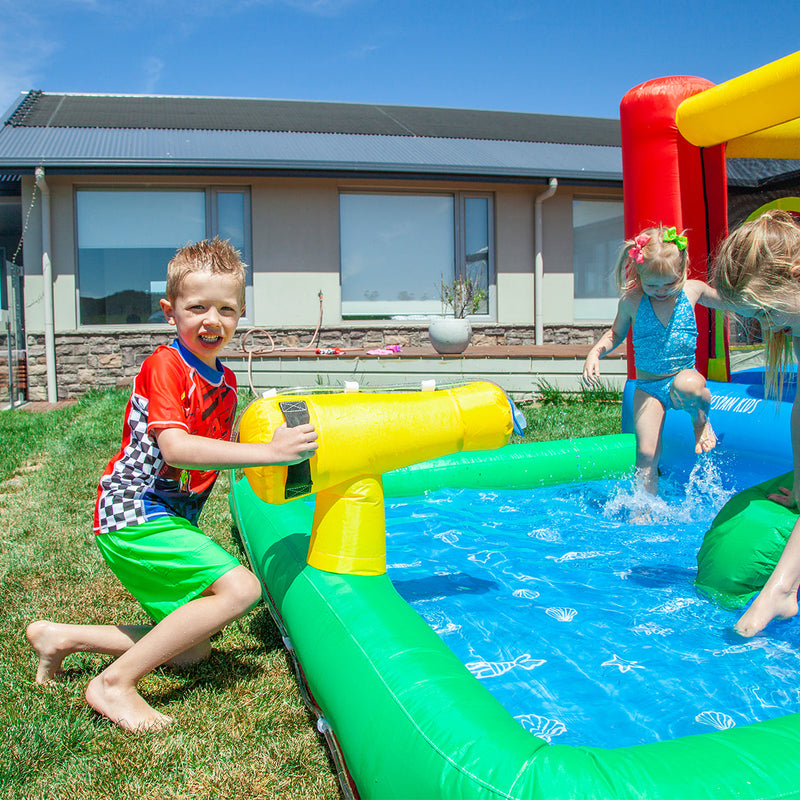 Kids Double Slide & Splash Inflatable Play Centre