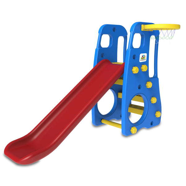 Kids 2-in-1 Slide with Basketball Hoop