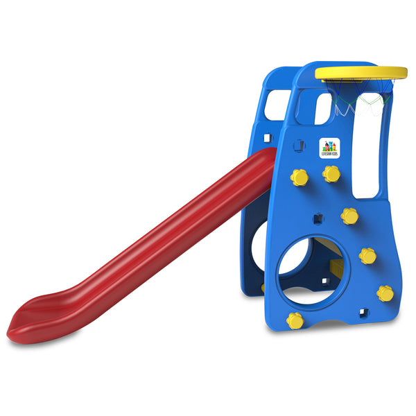 Kids 2-in-1 Slide with Basketball Hoop
