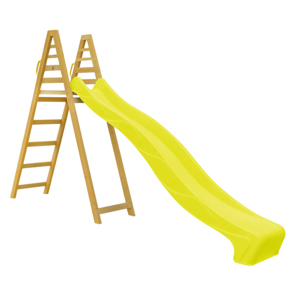 Kids Freestanding Jumbo Timber Climb + Jumbo Yellow Slide
