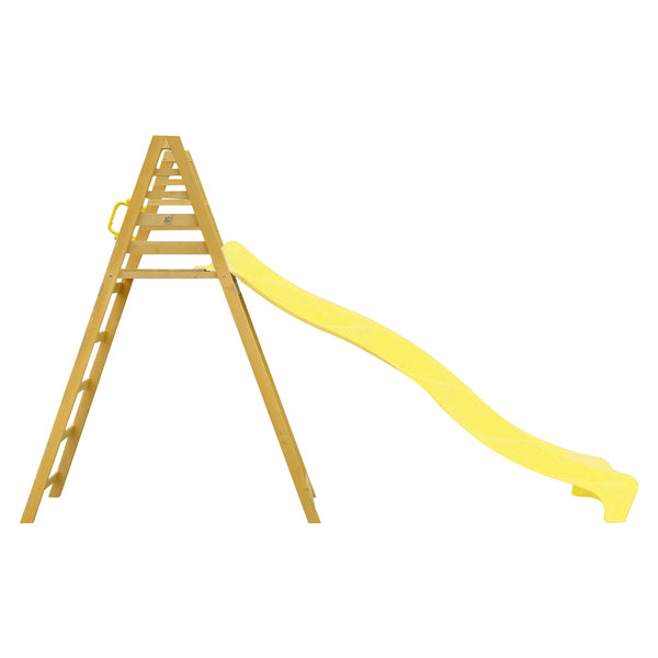 Kids Freestanding Jumbo Timber Climb + Jumbo Yellow Slide