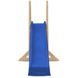 Kids Freestanding Timber Climb with Blue Slide