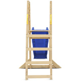 Kids Freestanding Timber Climb with Blue Slide