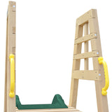 Kids Freestanding Timber Climb with Green Slide