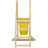 Kids Freestanding Timber Climb with Yellow Slide