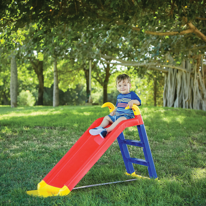 Kids Freestanding Colourful Slide with Ladder