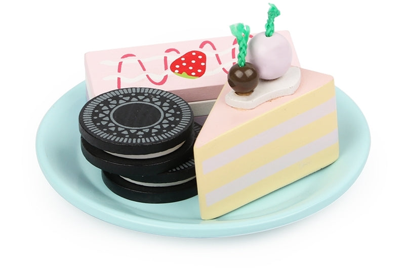 Kids Wooden Tea Set Accessories with Teapot and Treats