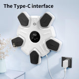 Bluetooth Music & Lights Boxing Machine with Kids Gloves - White