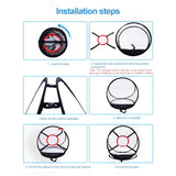 Foldable Golf Target Practice Net - Cutting Rod Design