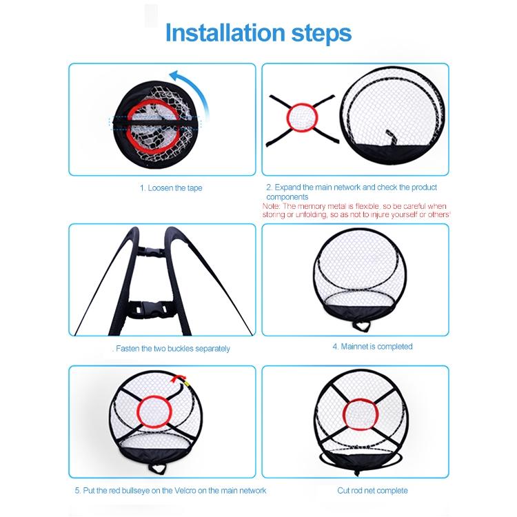 Foldable Golf Target Practice Net - Cutting Rod Design