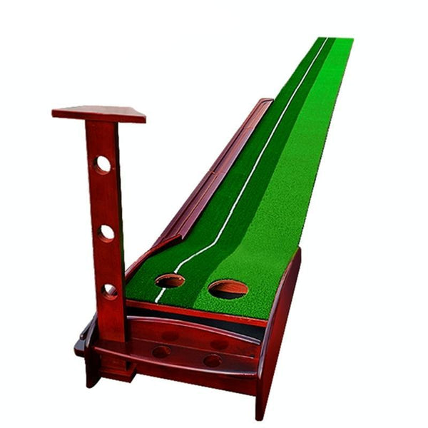 3 Metre Wooden Indoor Putting Practice Mat with Auto Return