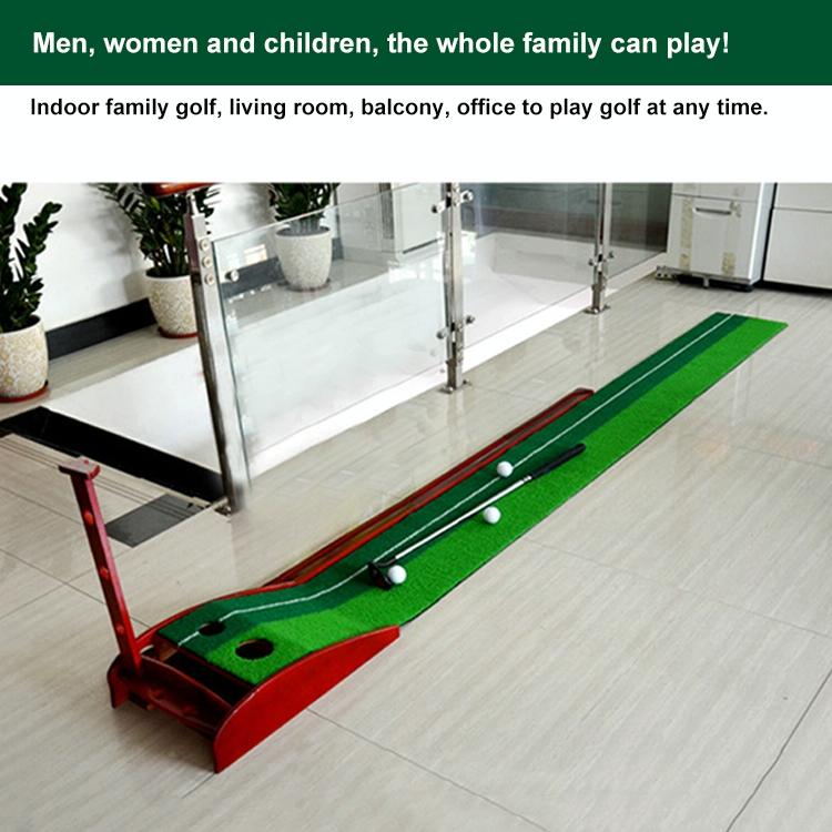 3 Metre Wooden Indoor Putting Practice Mat with Auto Return