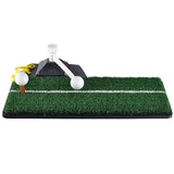 Portable Golf Putting Mat with Push Rod Trainer