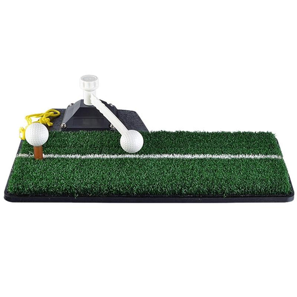 Portable Golf Putting Mat with Push Rod Trainer