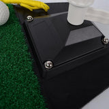 Portable Golf Putting Mat with Push Rod Trainer