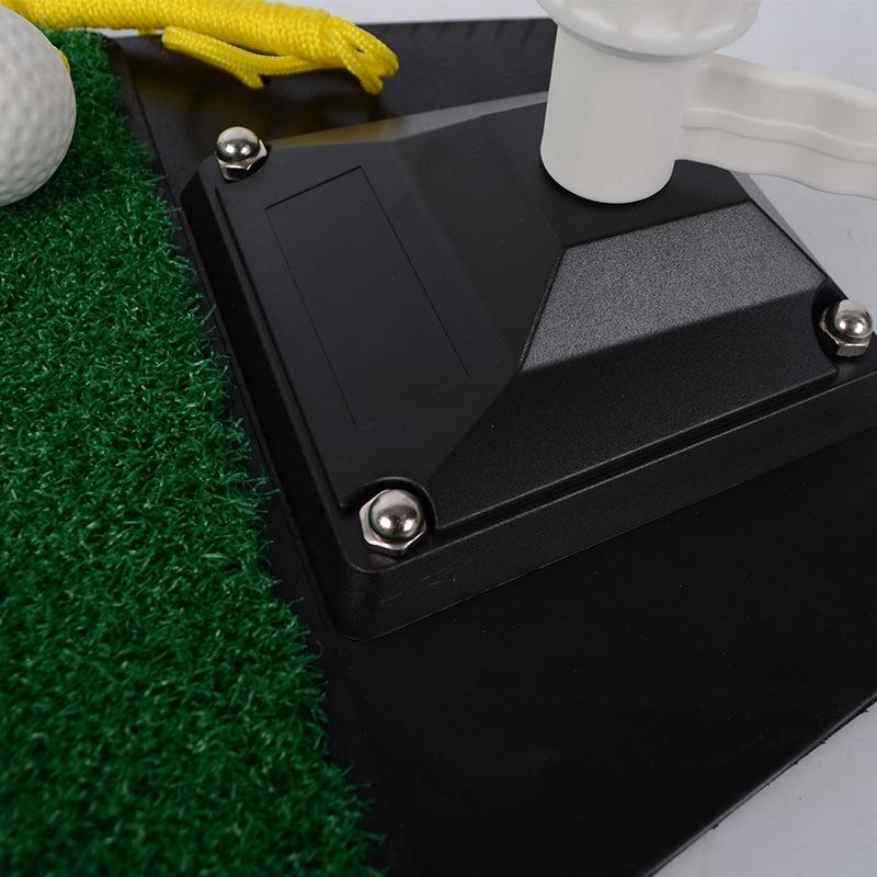 Portable Golf Putting Mat with Push Rod Trainer