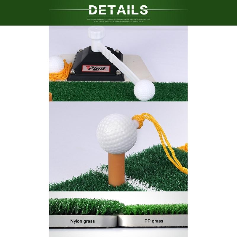Portable Golf Putting Mat with Push Rod Trainer