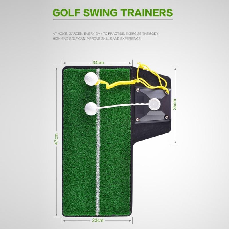 Portable Golf Putting Mat with Push Rod Trainer
