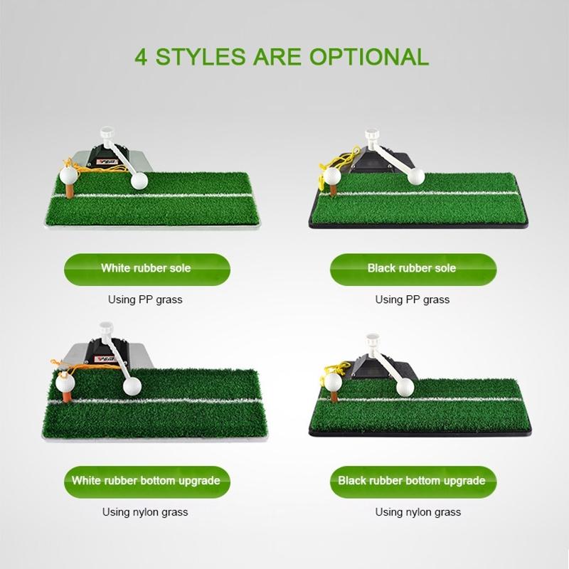 Portable Golf Putting Mat with Push Rod Trainer