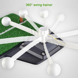 Portable Golf Putting Mat with Push Rod Trainer