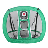 Foldable Square Golf Net for Indoor Practice - Forest Green