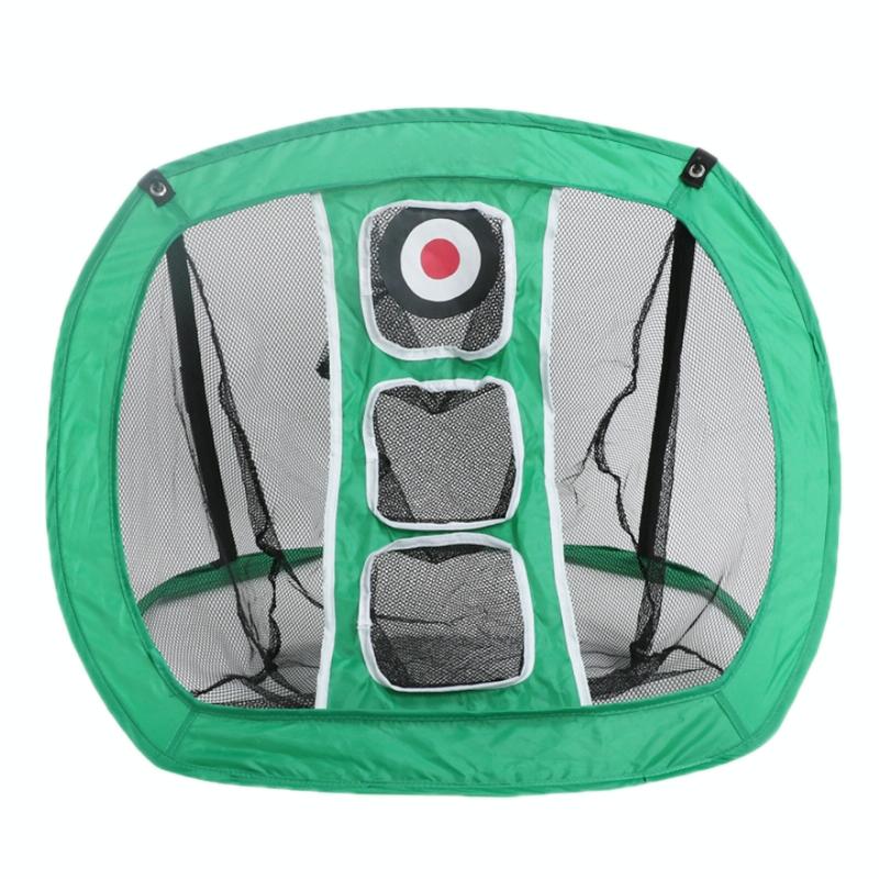 Foldable Square Golf Net for Indoor Practice - Forest Green