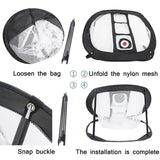Foldable Square Golf Net for Indoor Practice - Forest Green