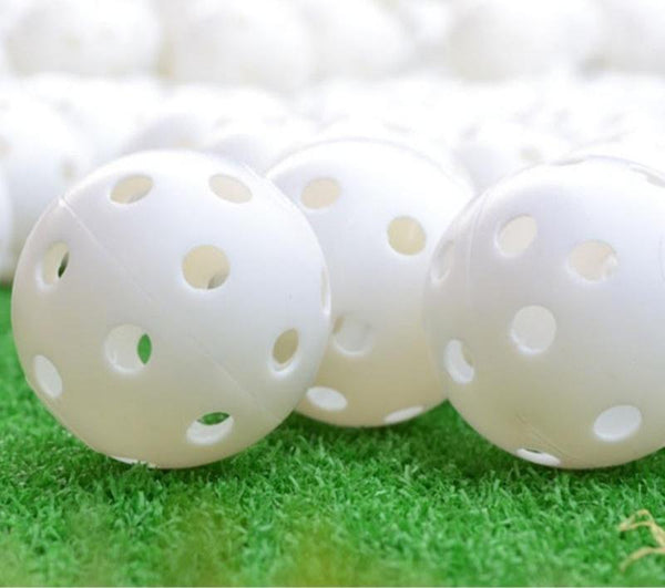 10-piece Indoor/Outdoor Golf Hollow Training Balls - White