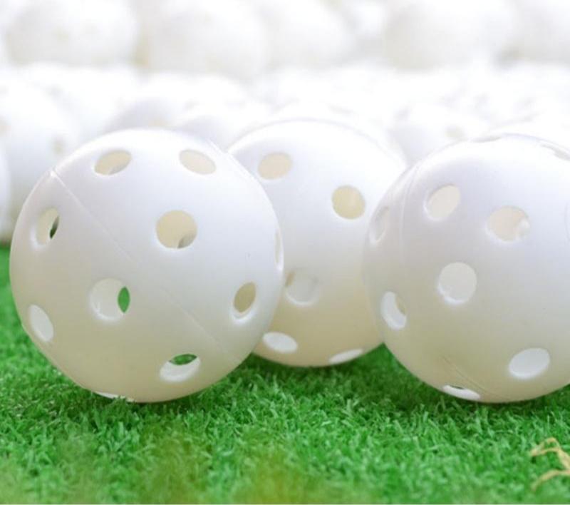10-piece Indoor/Outdoor Golf Hollow Training Balls - White