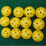 10-piece Indoor/Outdoor Golf Hollow Training Balls - Yellow