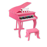 Kids Mini Wooden Toy Grand Piano with 30 Keys - Pink
