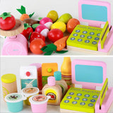 Kids Wooden Pretend Fruit & Veg Market Stall with Accessories
